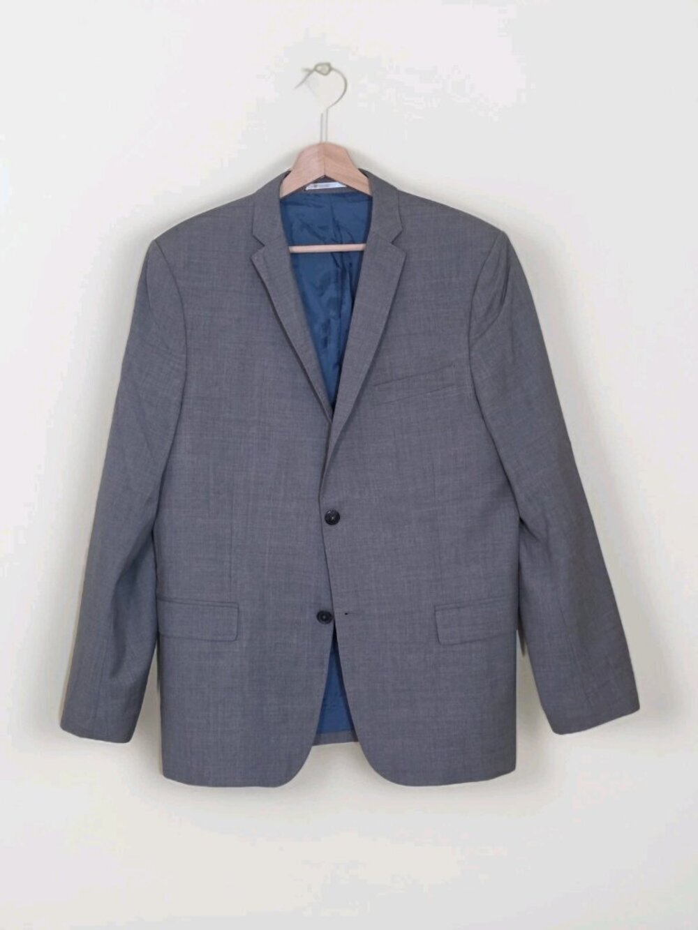 J.Lindeberg Wool Blazer Mens US 42R EU 52R Gray Lined SB 2B 2V Slim Preppy Edgy